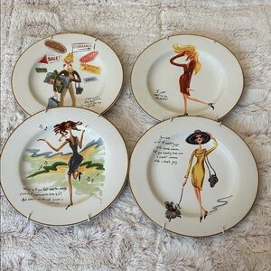 Set of Four Sakura Glamour Girl plates!!